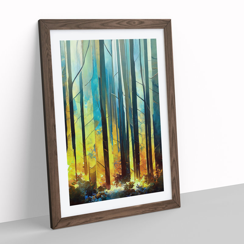 Forest - Framed Print, 64cm H x 46cm W x 2cm D, Walnut