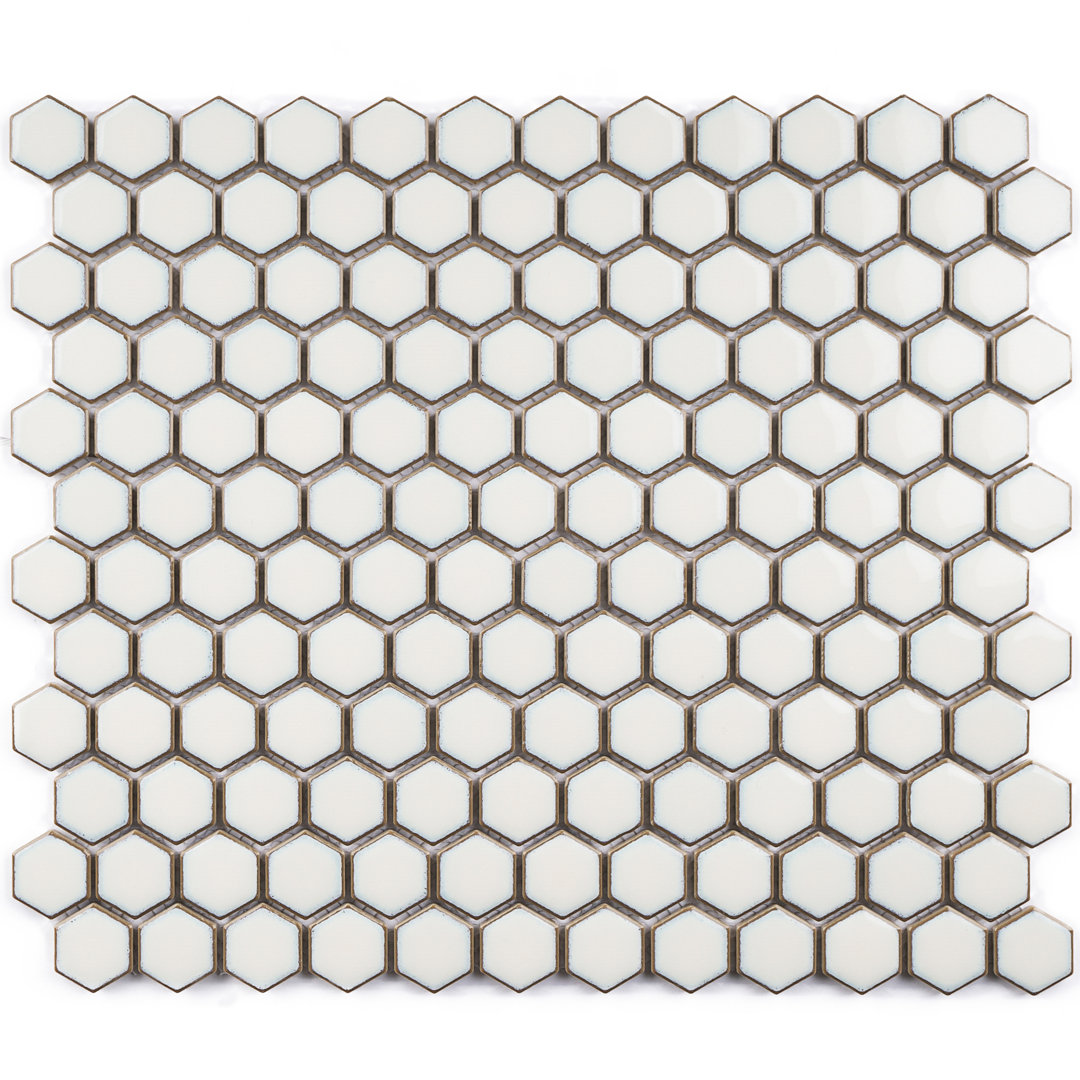 Metro Hex 1" x 1" Porcelain Honeycomb Wall & Floor Tile Supreme Tile 