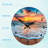 12 Inch Glass Wall Clock - Beach