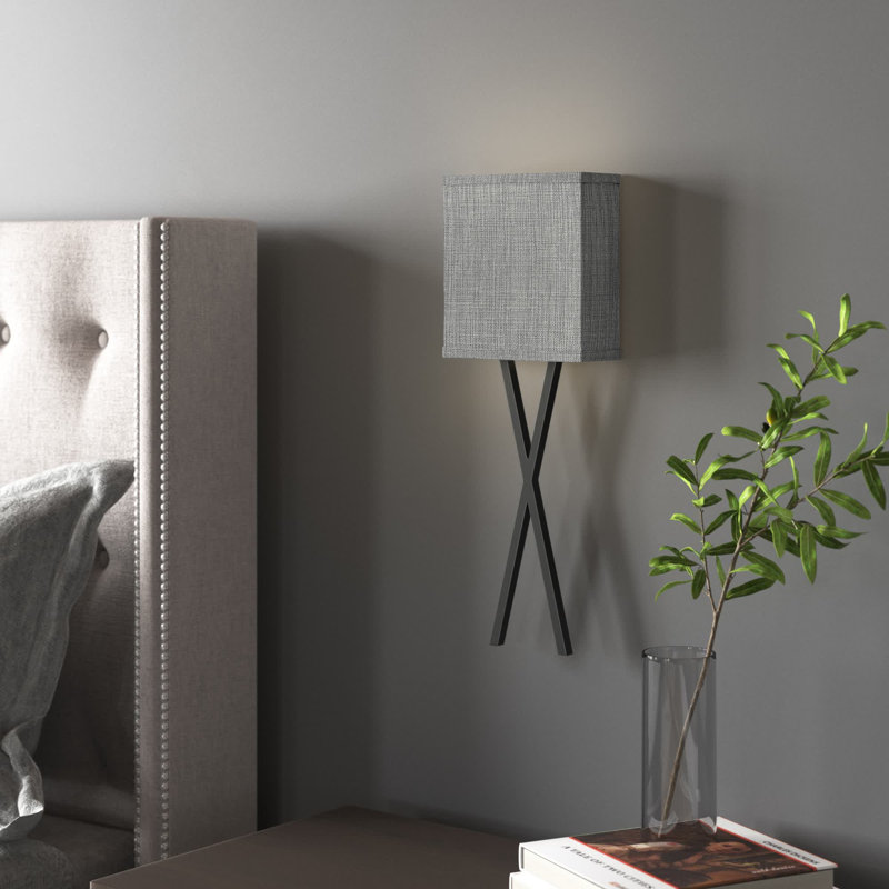 Axis 1 - Light LED Dimmable Flush Mount, Black, Heathered Gray