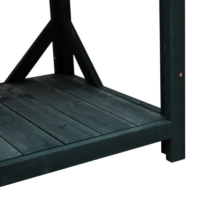 Banc de jardin avec 4 tablettes et mécanisme