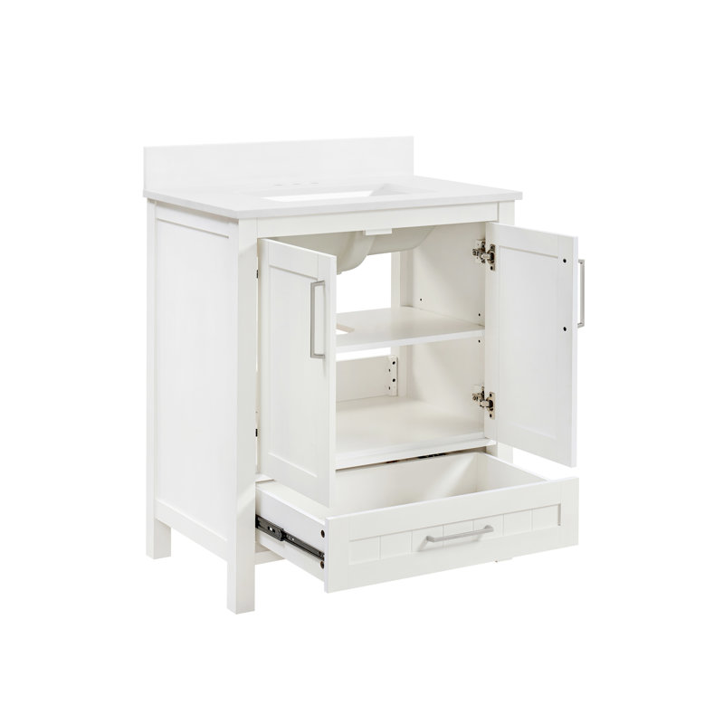 Shanarra 30'' Single Bathroom Vanity with Engineered Marble Top