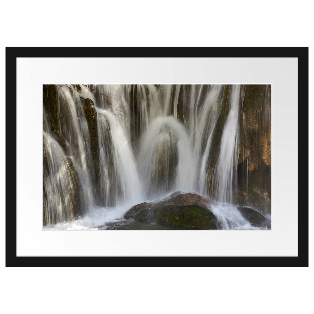 Kleiner Wasserfall Gerahmter Fotokunstdruck Poster