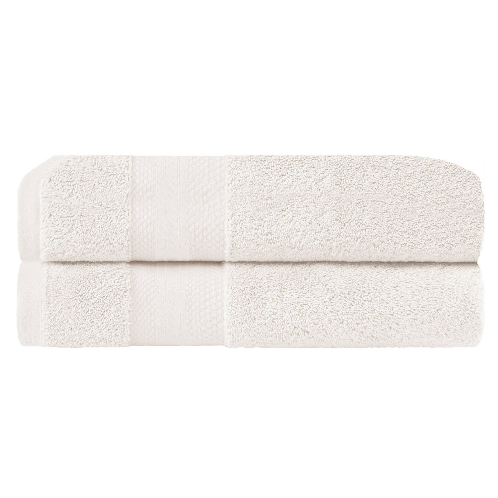 Finnian Turkish Cotton Bath Towel, Ivory, Bath Sheets - 2 Pack