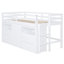 Lit mezzanine simple blanc avec 4 tiroirs, tablettes et armoire-1690594799
