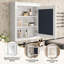Armoire de salle de bain murale 24 "x 27" avec miroir et tablette réglable, économiseur d'espace au-dessus de la toilette,-283909753
