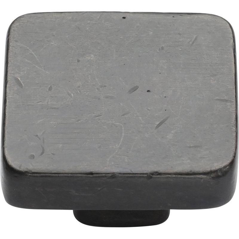 Square Rustic Cabinet Knob, 1.5, Dark Bronze