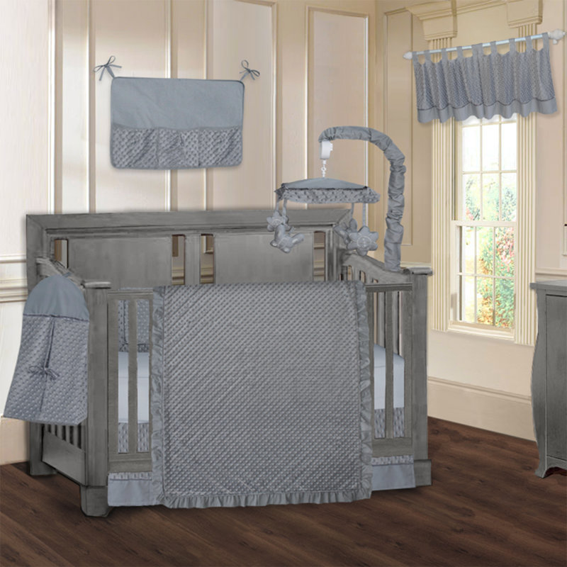 Salim 9 - Piece Crib Bedding Set, Grey
