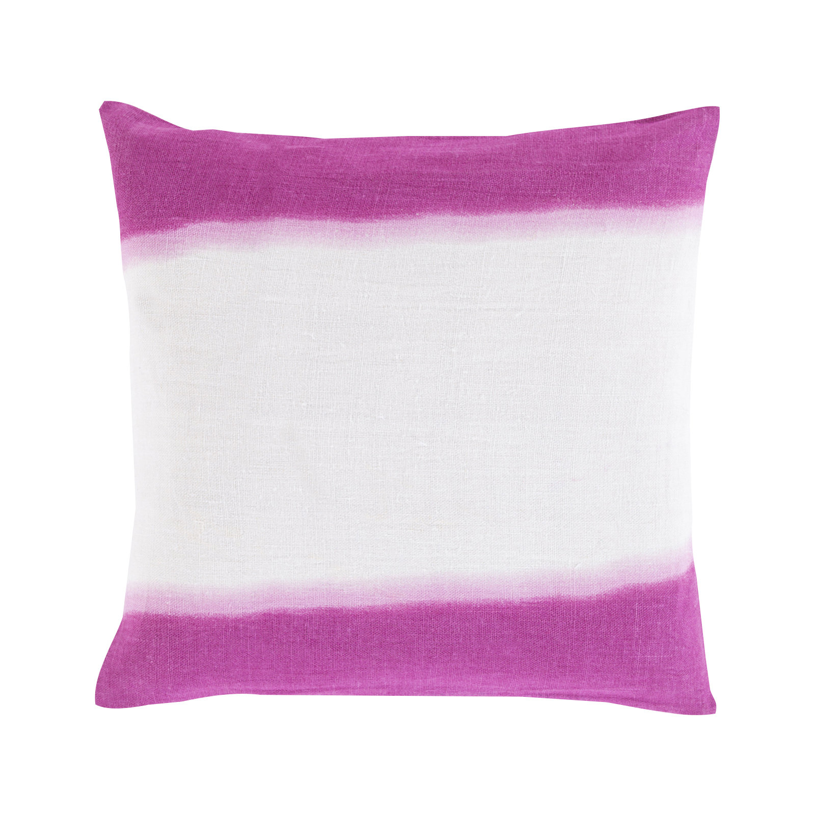 Striped Throw Pillow, 18" H x 18" W x 4" D, Magenta, Polyester