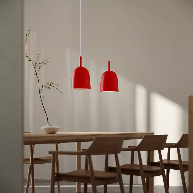 Vessel Pendant Light, Poppy, 18.5'' H x 9'' W x 9'' D, White