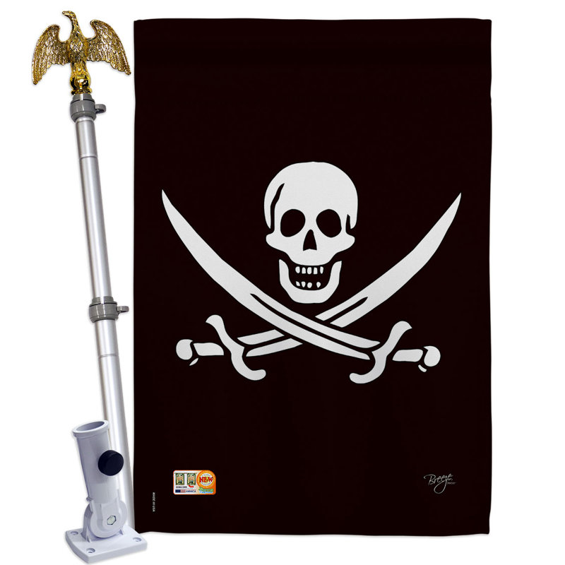 Double Sided 40'' H x 28'' W Polyester Flag Set