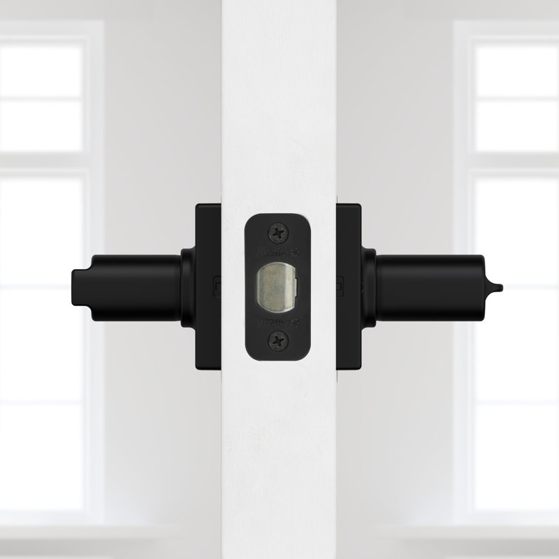 Levier de porte avec rosette Casey, Noir mat