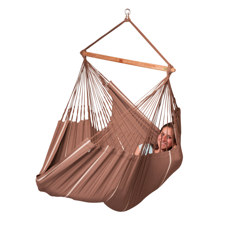 Chaise hamac en coton Habana, Chocolat, Confort