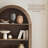 Retro Minimalism 70.5'' Tall Arched Display Cabinet With Solid Wood Handle（set Of 2）-1199730620