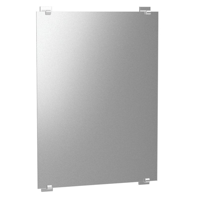 Elevate Wall Mounted Frameless Rectangle Bathroom Vanity Mirror | Mount Horizontally or Vertically, Chrome