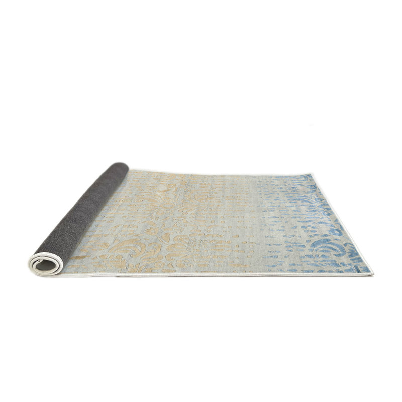 Tapis gris/brun/beige contemporain, Rond 6 pi