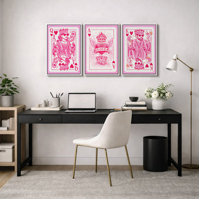 Reproduction de giclée sur toile rose