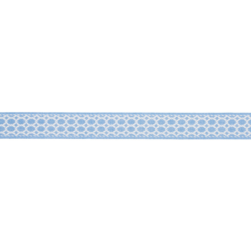 Schumacher x Mary McDonald Lattice Indoor/Outdoor Tape, Chambray