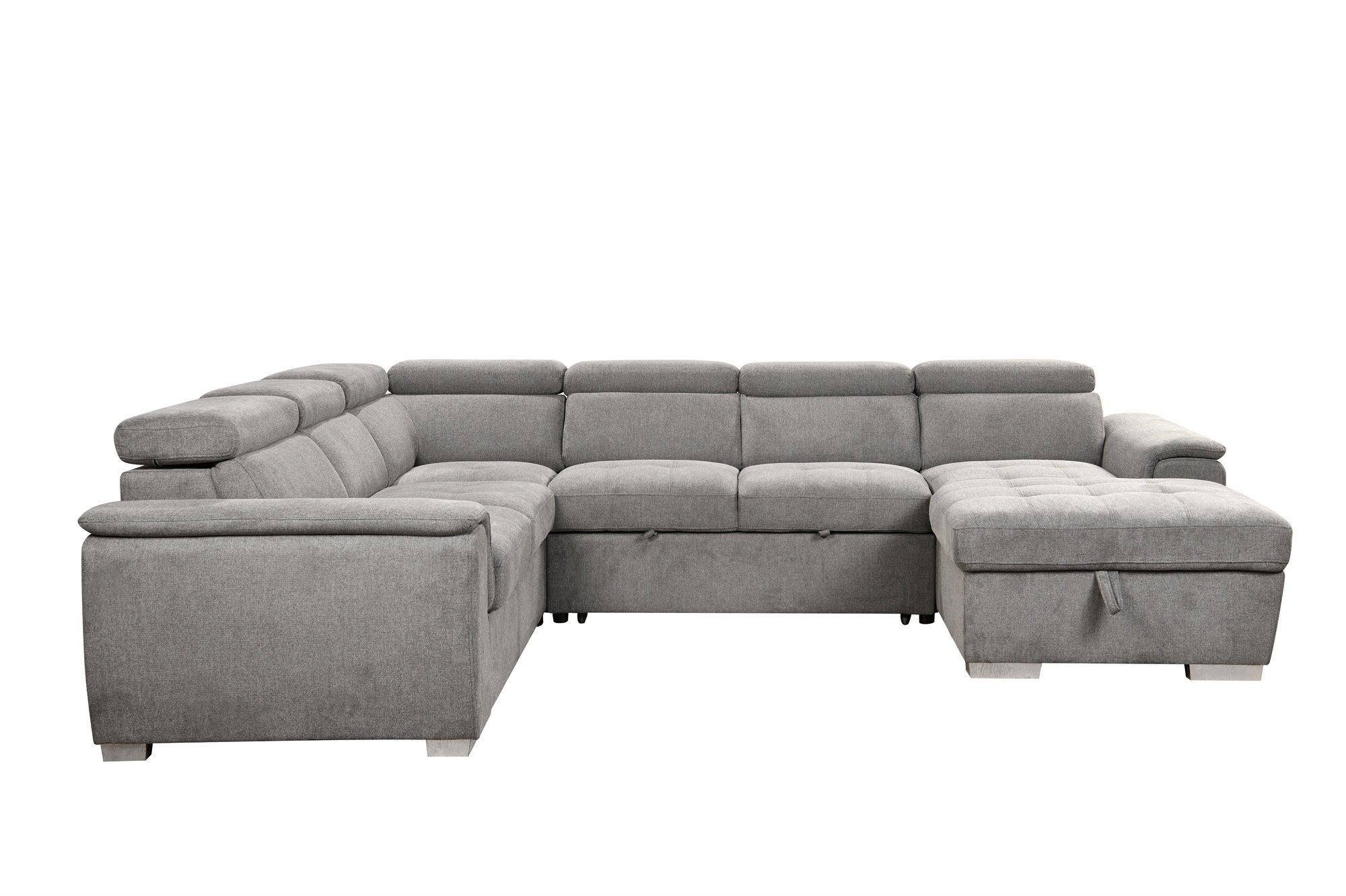 Hokku Designs Orobosa Upholstered Sectional,u shaped sectional,Pull Out