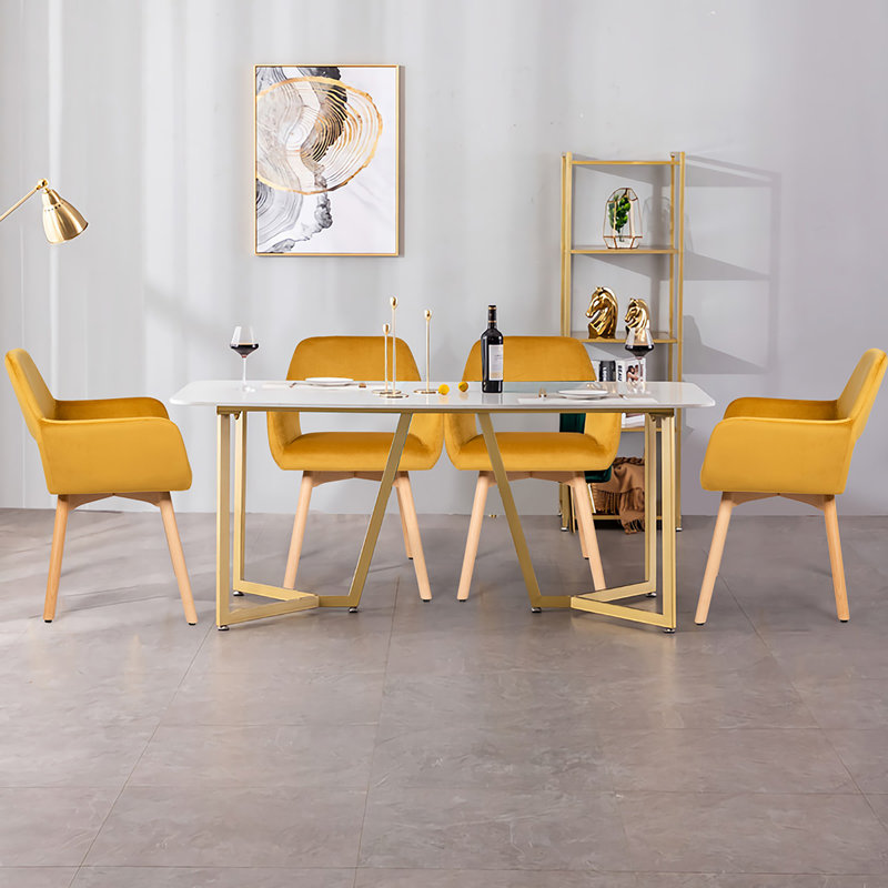 Fauteuil de 54,61 cm de large, Jaune
