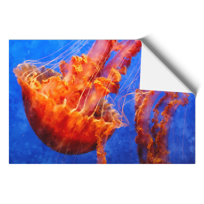 Jellyfish Painting - Frameless Print, 42cm H x 59cm W x 0.1cm D