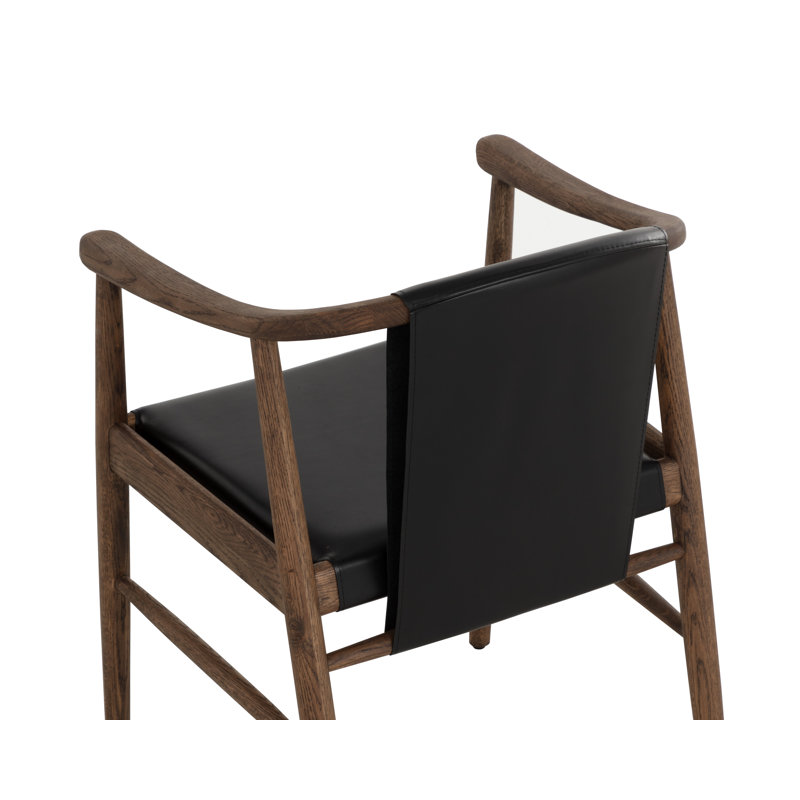 ARAN DINING ARMCHAIR - ONYX LEATHER