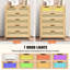 Commode 5 tiroirs en rotin, commode Boho, commode en rotin avec rangement spacieux, commode en rotin naturel