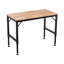 Établi ajustable 48 po pour garage, table d'atelier en bois d'hévéa avec patins en caoutchouc, poste de travail en bois franc, capacité de poids de plus de 2000 lb