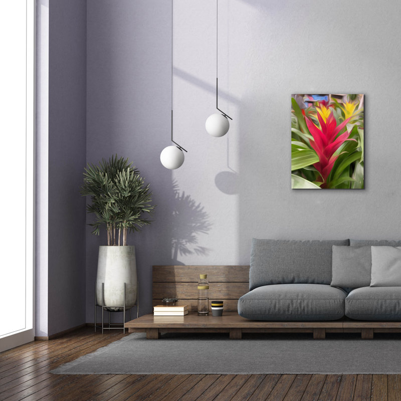  «Guzmania Flower» par Dante Plata, art mural sur toile, 26 po x 34 po, H 34 po x l 26 po