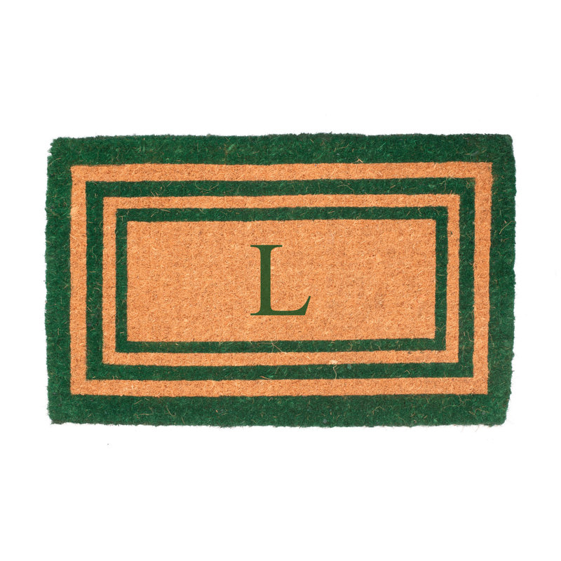 Tapis de porte d’extérieur en forme de fait main rectangulaire Stansfield, L, Rectangle 2 pi 6 po x 4 pi