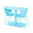 Bistro Set - Matte Light Blue