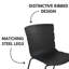 Bali Pair of Kitchen Chairs - Ribbed Plastic Seat with Matching Metal Legs-317693701