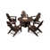 Vineyard Adirondack 6-Piece Chat Set with Fire Pit Table