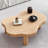 Cloud-Shaped Sculptural Coffee Table - Organic Round Corner Wood Accent Table for Living Room