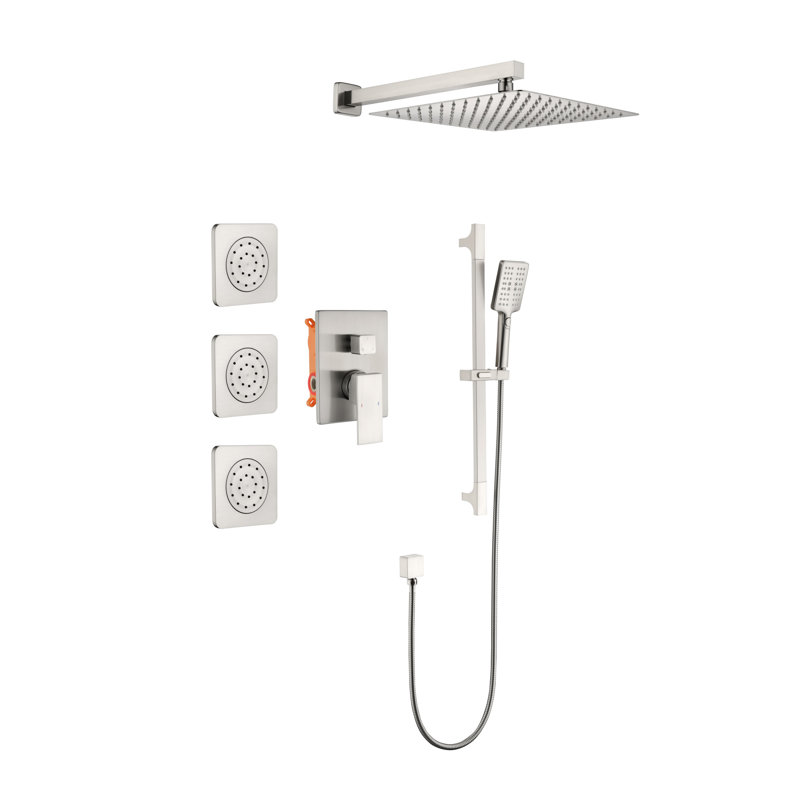 All-In-One Kit with Rough in-Valve, Brushed Nickel