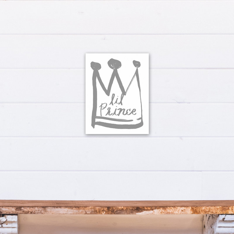 Art sur toile little prince Brewer, H 14 po x l 11 po x P 1,25 po, Gris