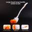 Brosse de cuvette de toilette pour le nettoyage de salle de bain, longue poignée ergonomique avec trou de suspension, orange 18,5 x 3,9 x 1,6 po
