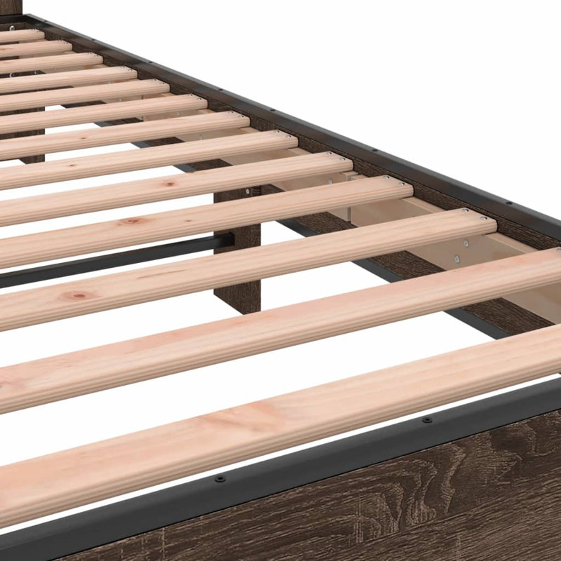 Diodorus Bed, Brown Oak, European Double (140 x 200cm)
