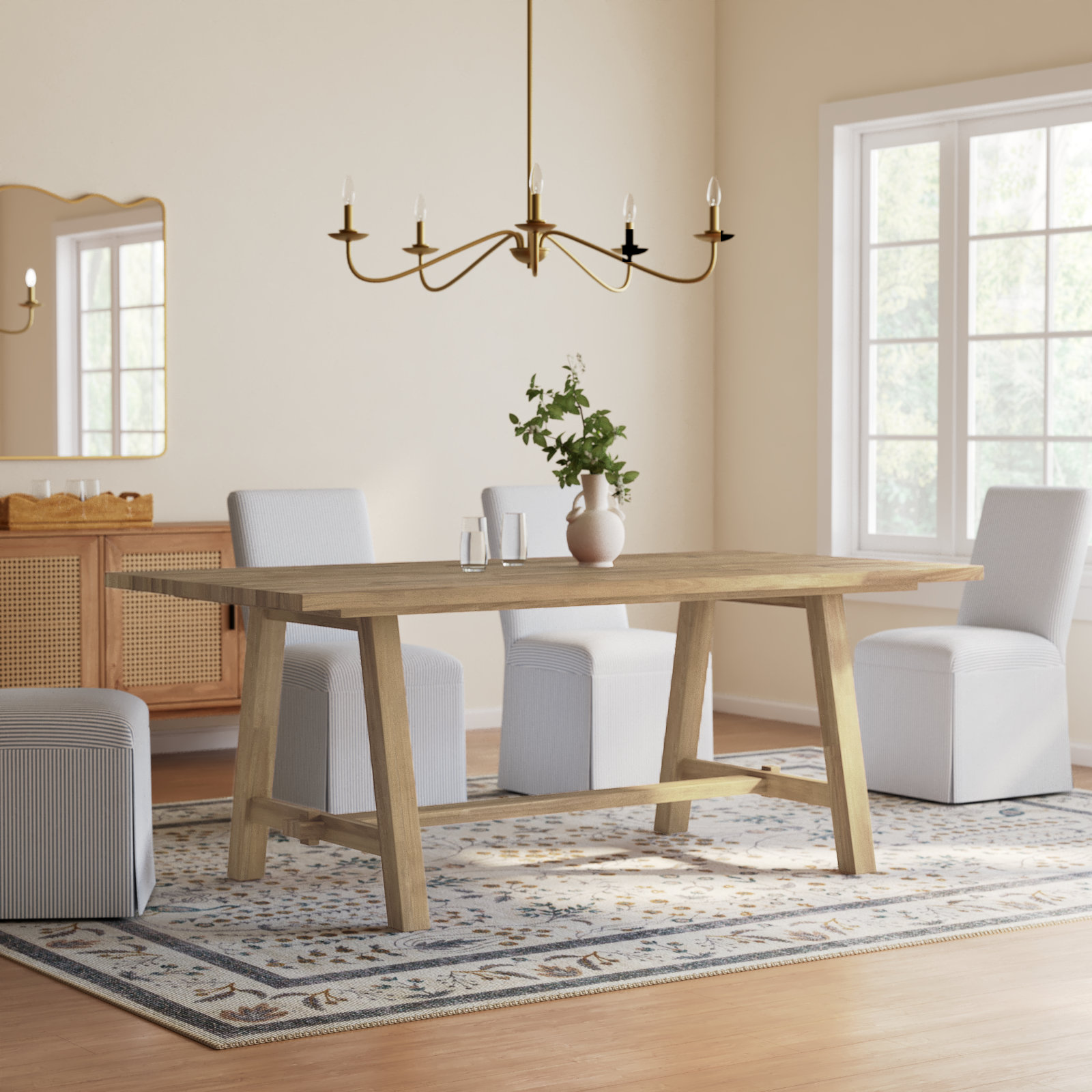 Alexa 79'' Dining Table, Brushed Smoke