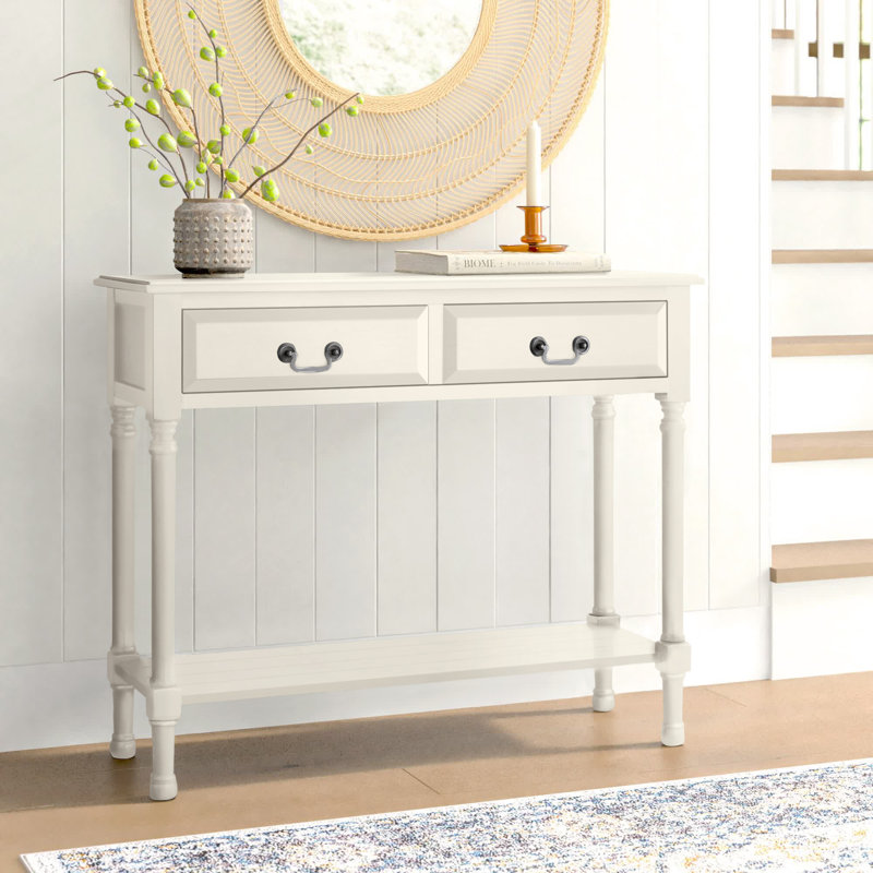Nubble 35.5'' Console Table, Distressed White