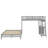 Twin Over Full Bunk Bed With Built-In Desk And Three Drawers-349565533