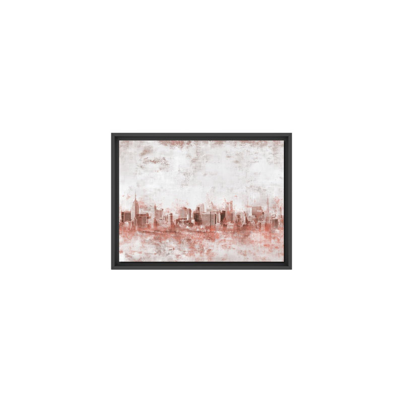 Skyline in Red, 26" H x 20" W