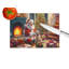 Cairn Terrier and Santa Claus Glass Cutting Board