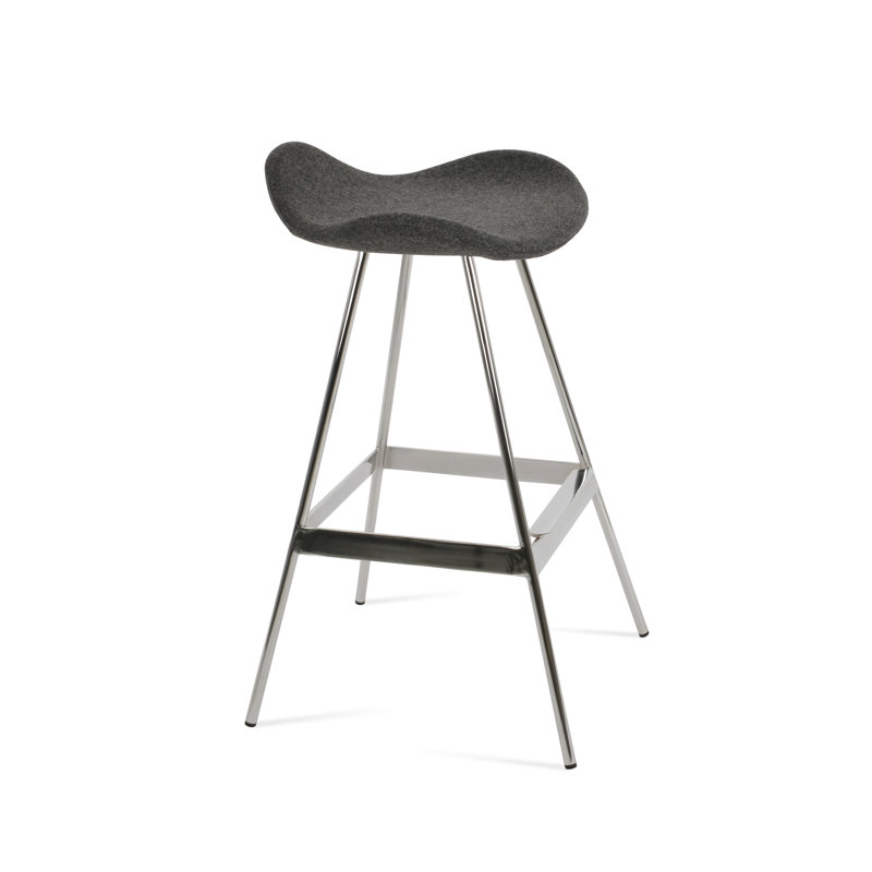 Tabouret Falcon Balat, Acier Inoxydable, Gris foncé W.