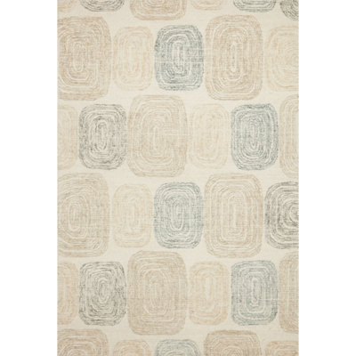 Tapis beige en laine touffeté à la main Manon