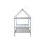 Lit simple gris avec structure de maison - ajout de chambre à coucher en bois d'hévéa de couleurs classiques polyvalentes-1466832741