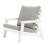 Hips Garden Armchair With Cushion, White/Grey, All Long-Lasting Wood Grain Finish Outdoor Armchair, White, Lightweight And Movable Frame