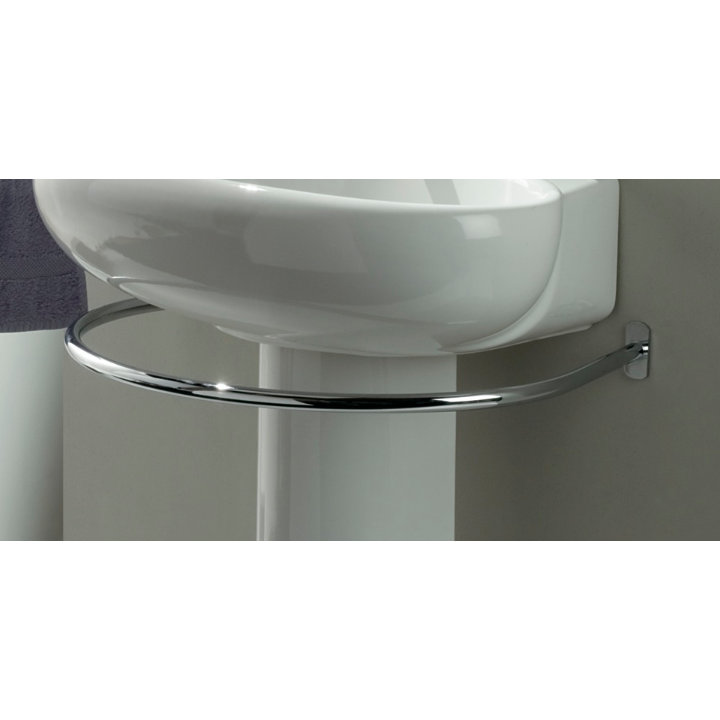 Porte-serviettes mural fluide, Chrome et or