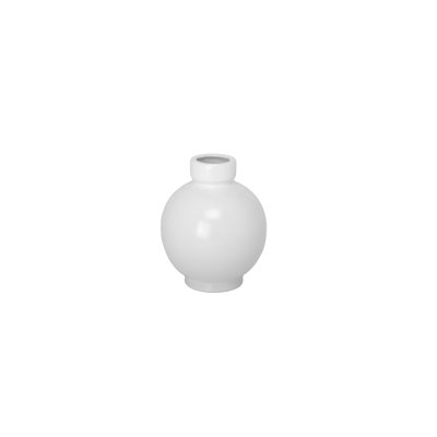 Vase en céramique blanc mat