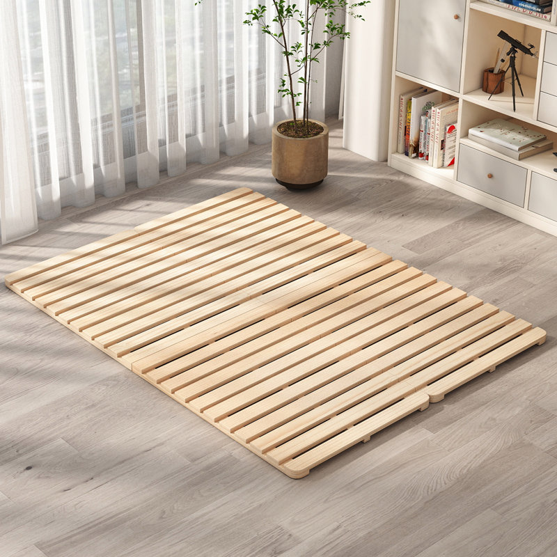 Lit à lattes pliable en bois de pin massif, cadre de lit japonais, plaque de plancher, planche de lit Tatami, Grand lit